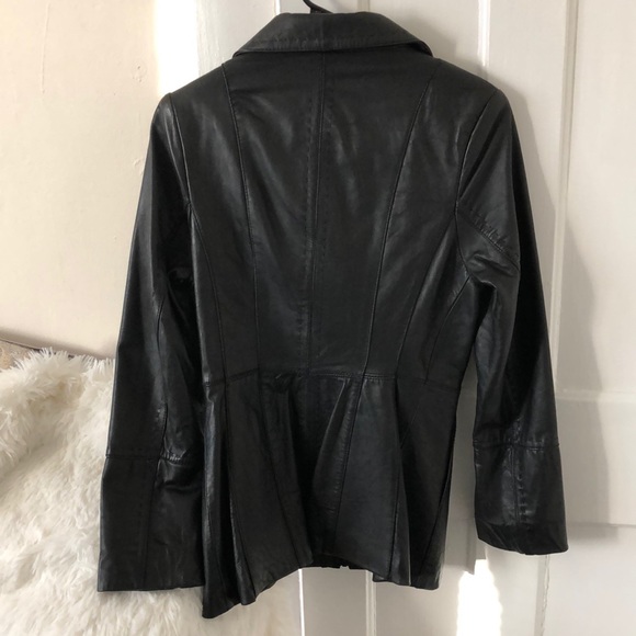 Jones NY scuba Stitched Design Leather Jacket - Picture 2 of 6